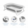 BAÑERA PLEGABLE CON COJIN DE BAÑO AZUL